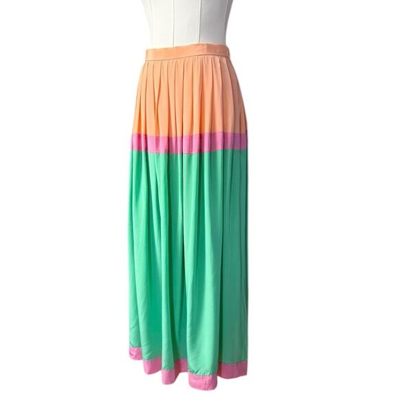 O Oscar De La Renta Dresses & Skirts - Oscar de la Renta Miss O 1970 Vintage 100% Silk Skirt Size 8 Block Color